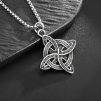 Celtic Witch Knot Pendant Necklace — Stainless Steel