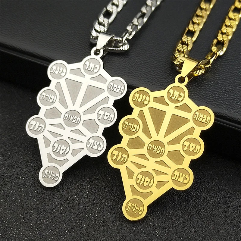 Kabbalah Tree of Life Pendant — Stainless
