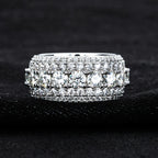 Iced Out Diamond Ring — 925 Silver