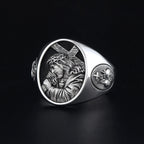Jesus Cross Heart Ring — 925 Silver