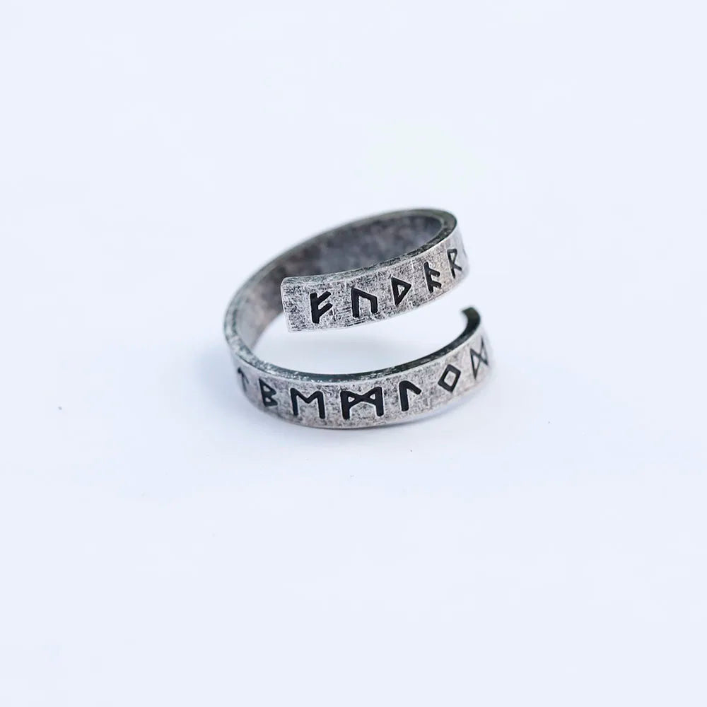 2024 New 316L Stainless Steel Viking Rotating chain rune Ring For Men Fashion retro Amulet fashion Jewelry Gift free