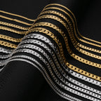 HIYEE 3MM/4MM/5MM/6MM/7MM/8MM Stainless Steel Cuban Curb Link NK Chain Necklace For Men Women Male Neck Jewelry
