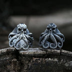 Christmas Charm Halloween Octopus Skull Punk Stainless Steel Seaman Rings Men Anel Puck Jewelry Gift for Sailor