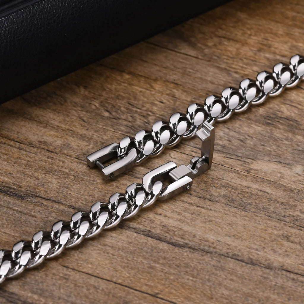 Cuban Curb Chain Bracelet 12mm — Stainless Steel