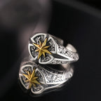 Retro Polaris North Star Adjustable Open Ring For Men Punk Gothic Edgy Brass Jewelry Unisex Accessories Good Fortune