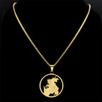 Archangel St.Michael Protect Me Necklace Stainless Steel Saint Shield Protection Male Necklace Jewelry corrente