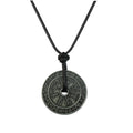 Vintage Viking Rune Compass Pendant Necklace High Quality Metal Pagan Amulet for Men Accessories Necklace