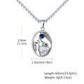 Wolf Head Stone Pendant Necklace — Stainless Steel