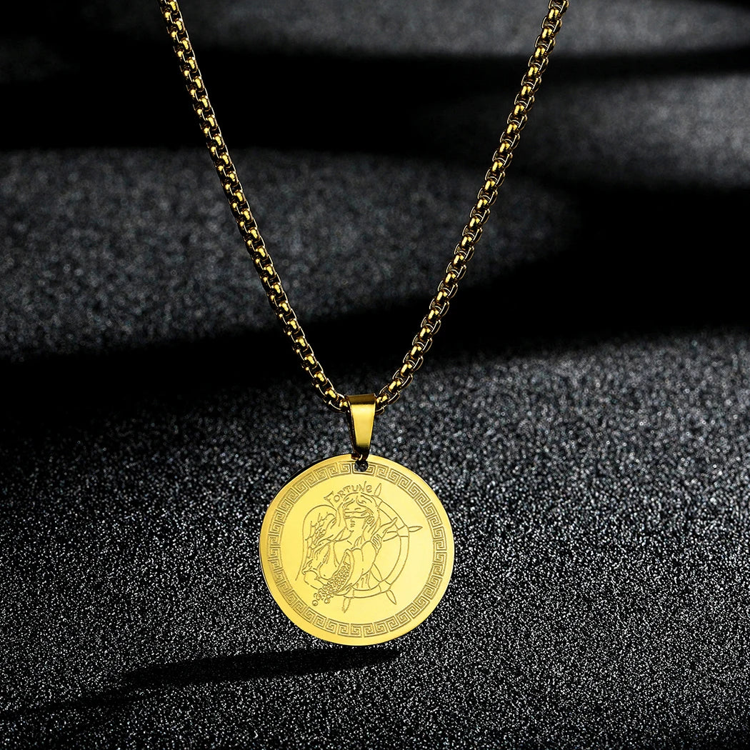 CHENGXUN Dainty Chef Knife Pendant Necklace for Women Men Steel Knife Charm Neck Chain Male Talisman Amulet Protection Jewelry