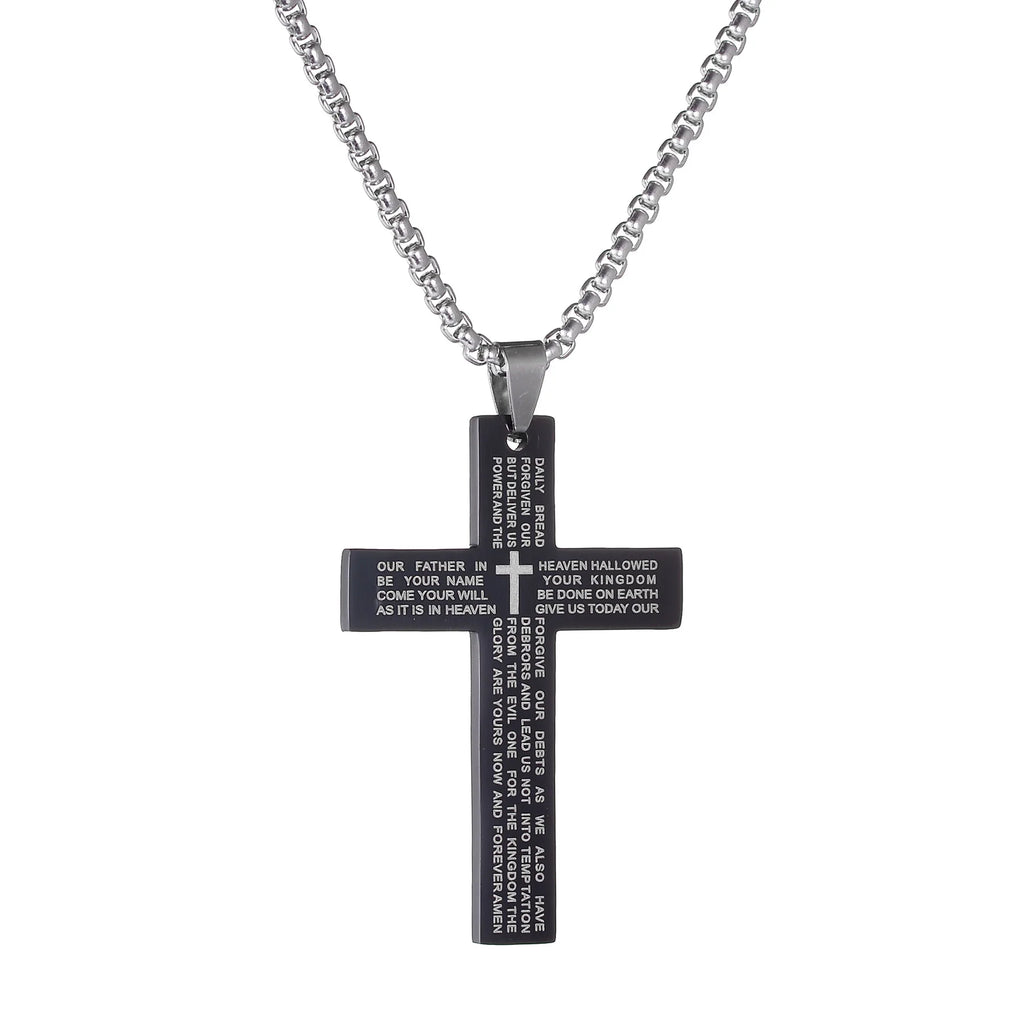 Cross Pendant Necklace — Stainless Steel