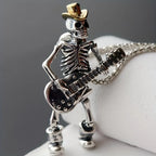 Guitar Skeleton Pendant Necklace — Statement