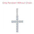 Cross Pendant Rope Chain Necklace Iced Out CZ