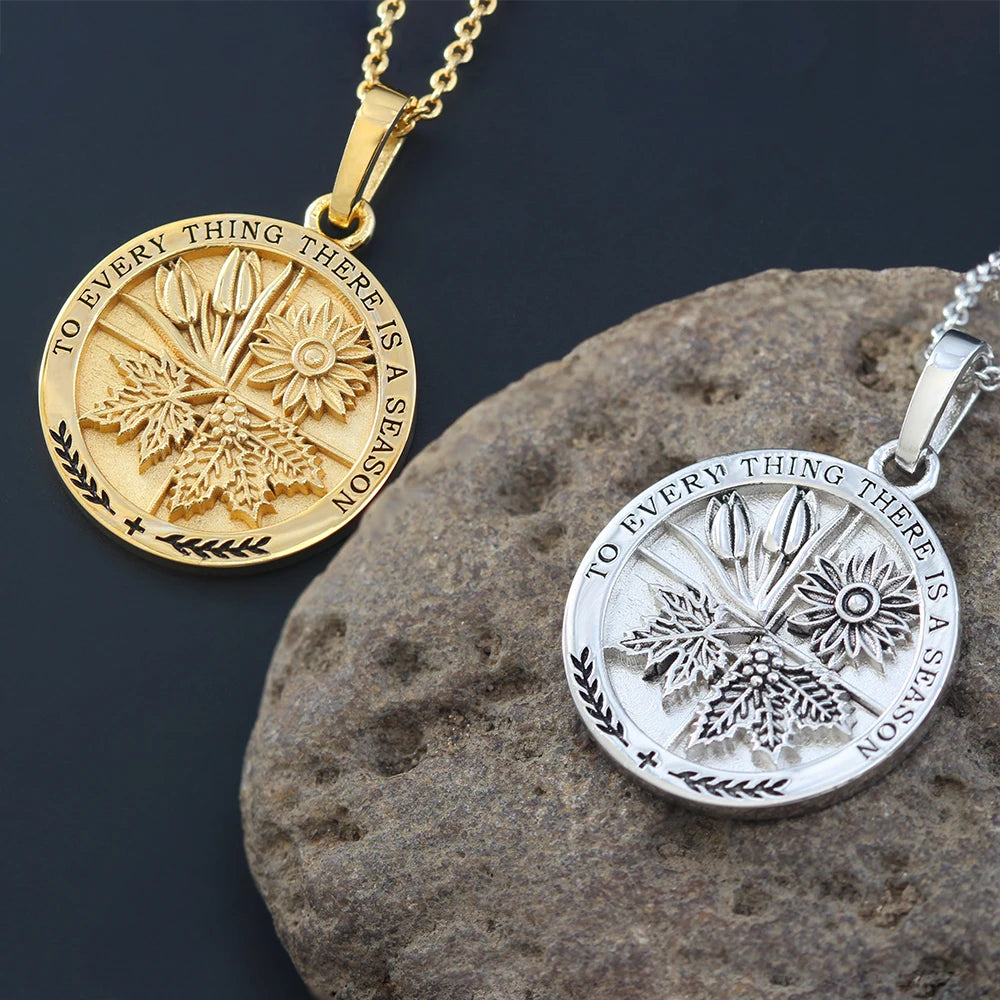 Bible Wisdom Pendant — Stainless Steel