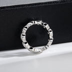 Iced Out Eternity Band Ring — 925 Silver