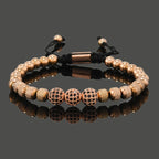 Iced Out Royal CZ Ball Bracelet — Stainless Steel