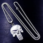Ghost Skull Pendant Necklace — Gothic