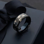 Ethnic Titanium Steel Black Military Men's Rings Male Punk Three-color Camouflage Black Ring Camo Men Jewelry Anel Masculino