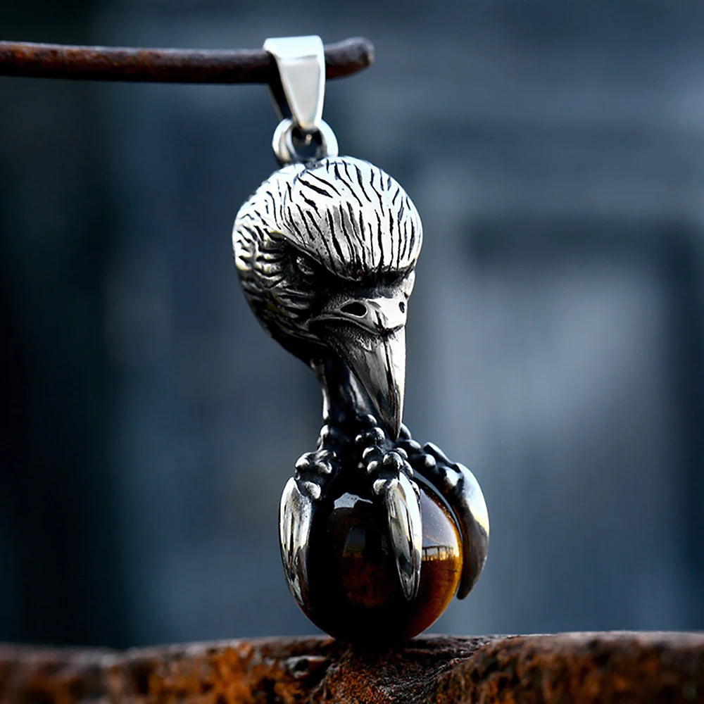 Eagle Claw Pendant Necklace — Stainless Steel