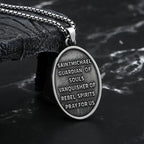 2024 New Men Stainless Steel Archangel St.Michael Guardian Pendant Necklaces Fashion Jewelry Creativity Chains Gifts