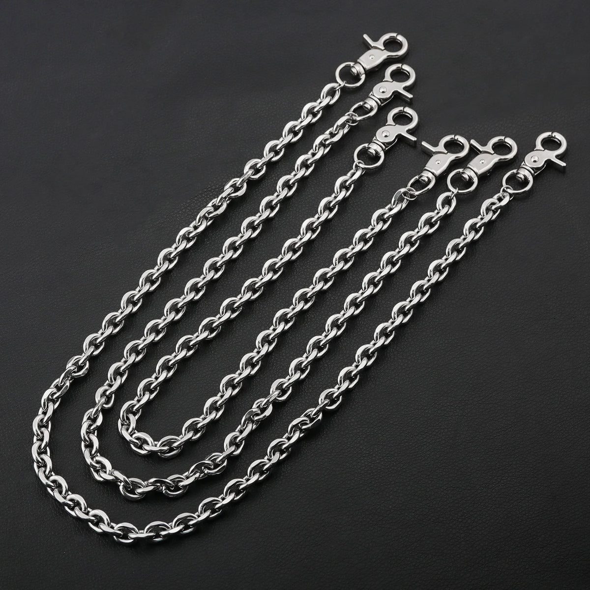 Men's Long Belt Jeans Wallet Chain Keychain