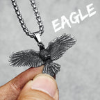 Eagle Wing Pendant Necklace — Stainless Steel