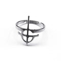 Cross Ring — Stainless Steel