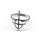 Cross Ring — Stainless Steel