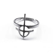 Cross Ring — Stainless Steel