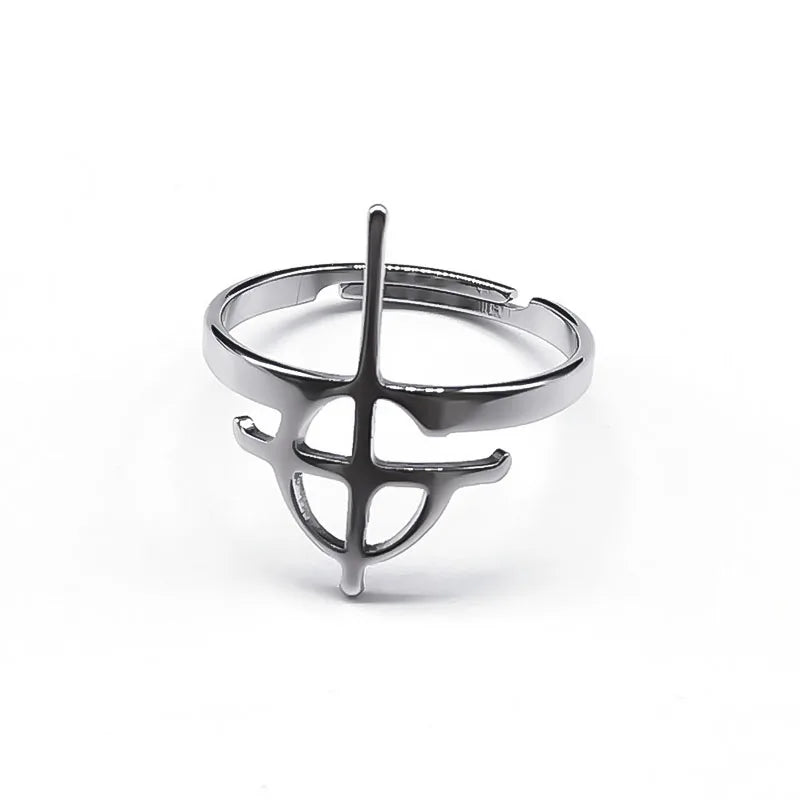 Cross Ring — Stainless Steel