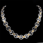 Hiphop Byzantine Round Link Chain Necklace for Women Men Gold Color Stainless Steel Male Thick Chains Jewelry collar