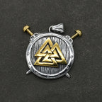 Stainless steel Nordic Rune Thor\'s Hammer Pendant Odin Celts Valknut Thors axe Necklace Men's Amulet Jewelry