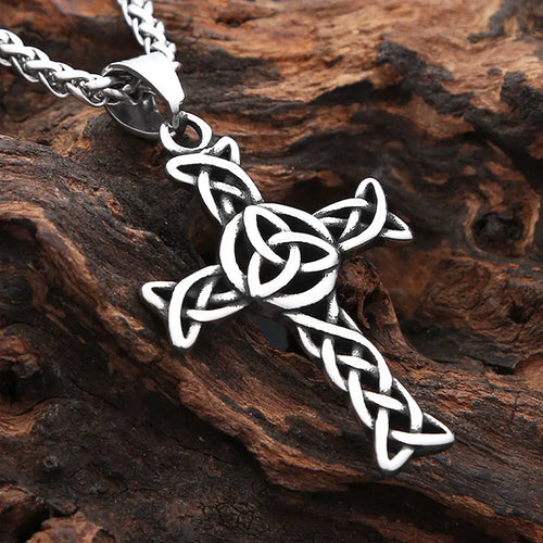Celtic Cross Steel Pendant Vintage Punk Nordic