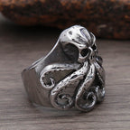 Pirate Skull Octopus Ring — Stainless Steel