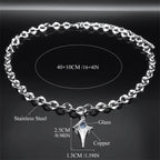 Star Steel Pendant Punk Kpop Shiny Bling Choker