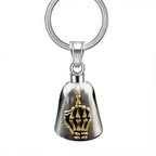 Moto Bell Steel Pendant Retro Skeleton Palm Middle