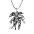 Delicate Antique Silver Color Seraph Prayer Good Luck Necklace Pendant Men Women Anniversary Amulet Jewelry Gift