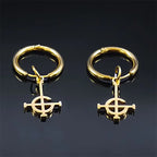 Cross Ghost Band Chain Necklace — Stainless Steel