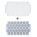 Silicone Honeycomb Movable 37 Ice Tray, with removable lid silicone ice cube mold, BPA-free