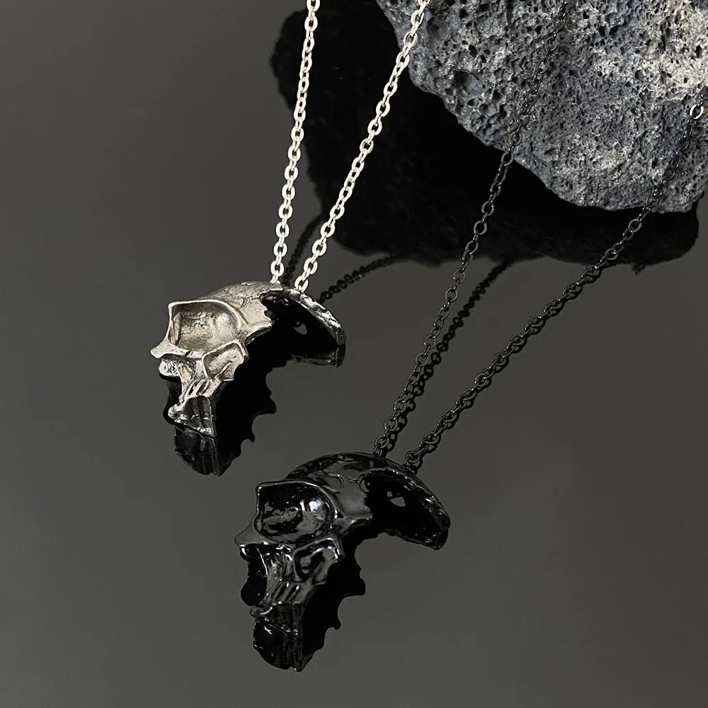 Skull Face Choker Pendant Necklace — Gothic