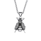 Gothic Bee Pendant — Stainless Steel