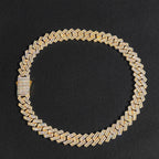 Iced Out Cuban Chain Necklace Stainless Steel 18/19MM