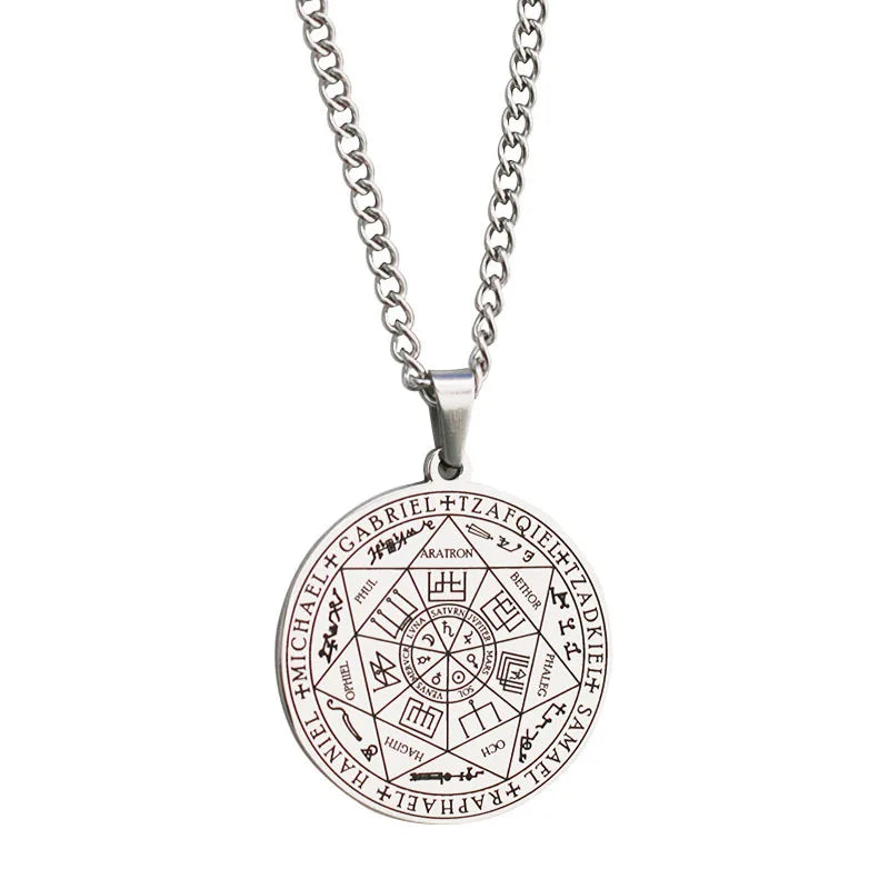 Steel Pendant Coin Solomon Religion