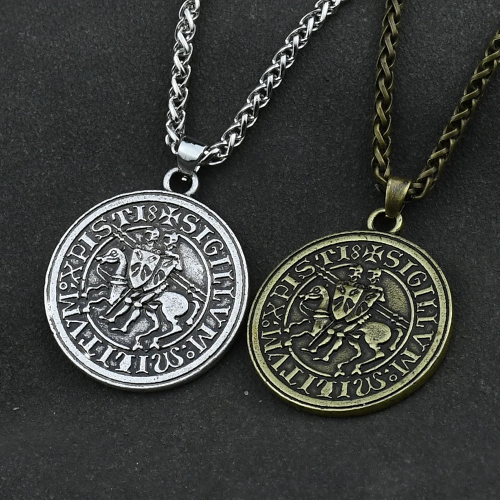 Viking War Horse Seal Pendant Necklace