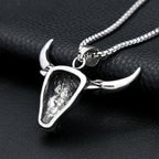 Vintage 316L Stainless Steel Bull Head Pendant Necklace For Men Women Hip Hop Fashion Animal Punk Jewelry Amulet Gifts