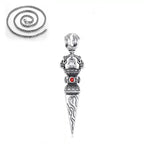 Retro Subduing Demon Pestle Pendant Necklace Male Jewelry Tide Amulet Silver Chain Necklace For Men Personality