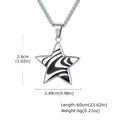 Stylish Black Drip Oil Geometric Necklace for Men,Stainless Steel Triangle Pentagram Square Pendant,New Jewelry Gift