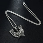 Star Skeleton Wing Pendant Necklace — Gothic