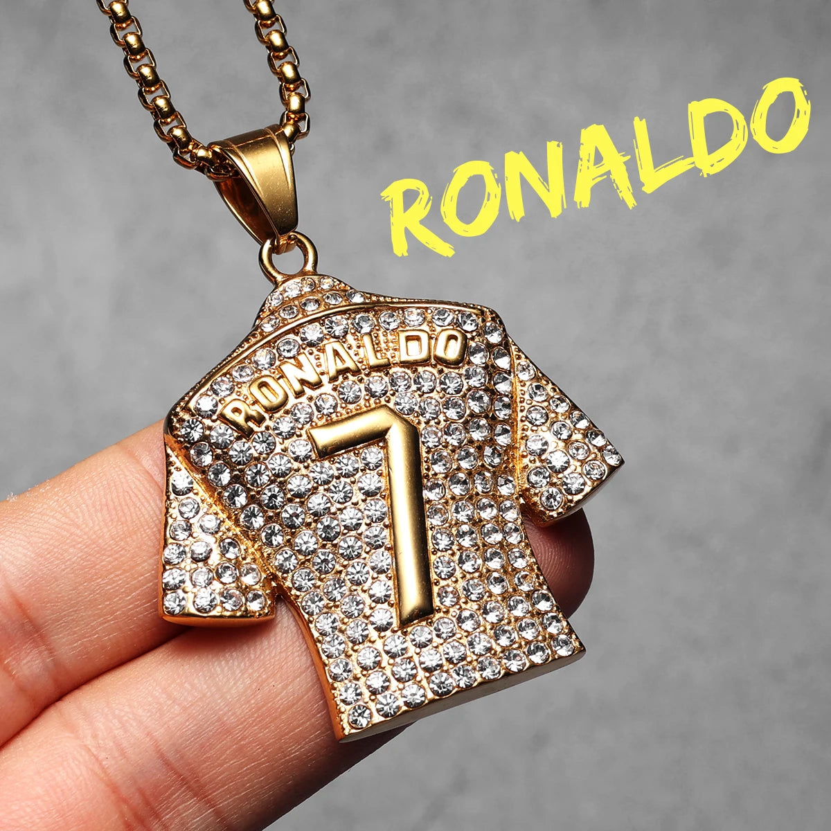 Football Jersey Pendant Necklace — Stainless Steel