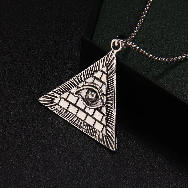 Pyramid Steel Pendant European American Versatile