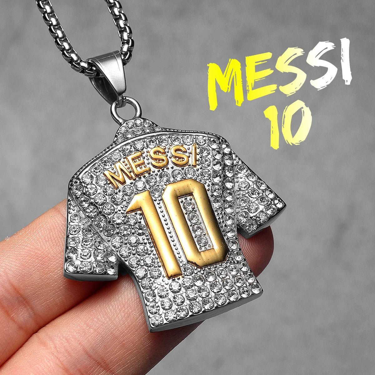 Football Jersey Pendant Necklace — Stainless Steel